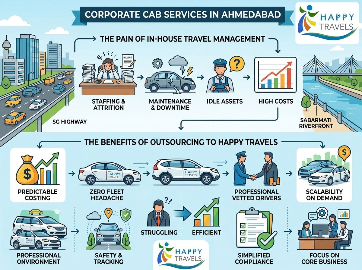 Corporate Cab Services in Ahmedabad: Why Companies Should Outsource Travel